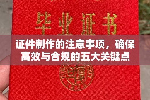 顺平证件制作的注意事项，确保高效与合规的五大关键点